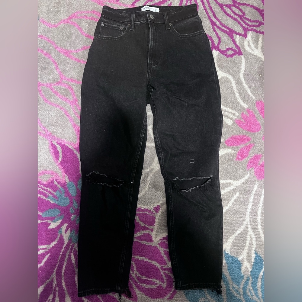 Abercrombie & Fitch High Rise Black Jeans